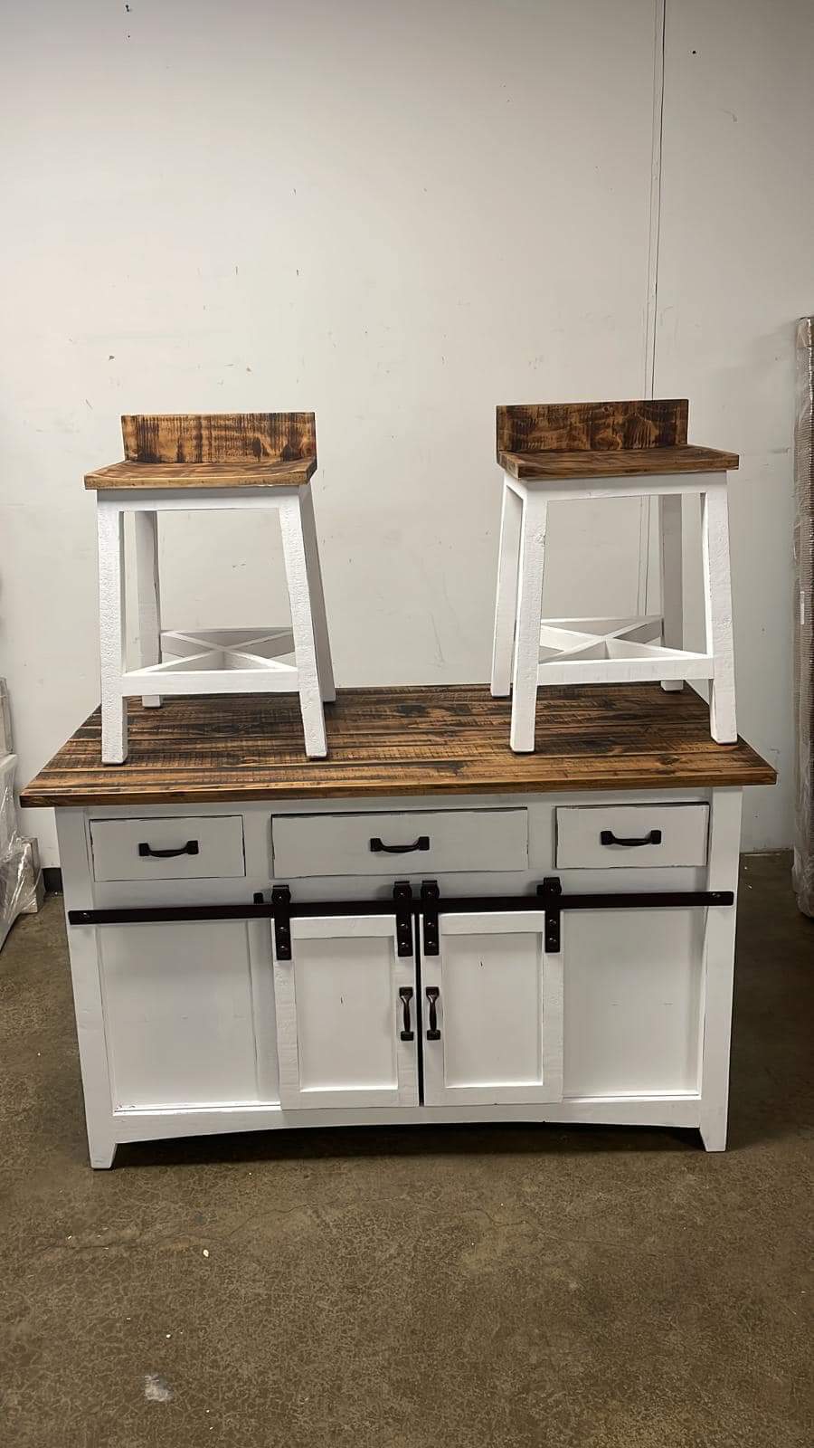Sliding Door Kitchen Island